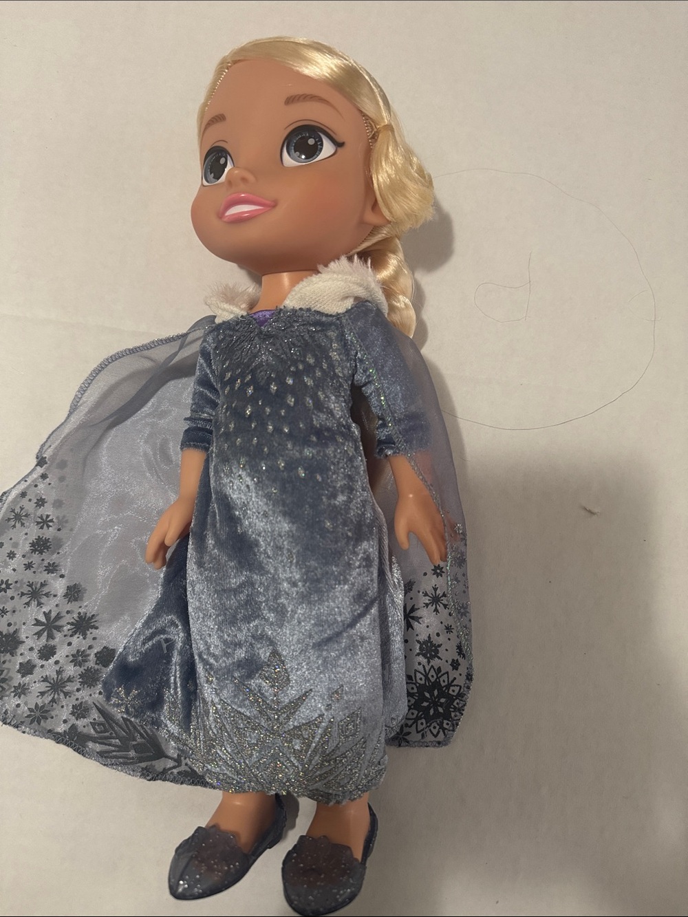 Disney Elsa Doll in Shimmery Blue Gown with Cape
